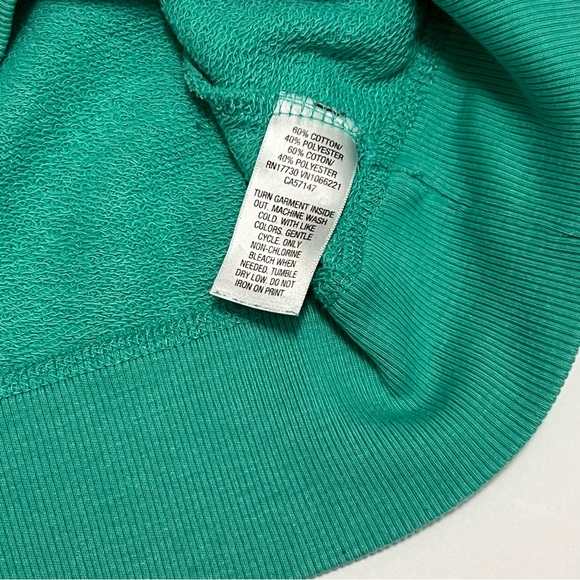 3/$30 Mossimo Supply Co Distressed Graphic Pullover Sweatshirt Turquoise Medium - Picture 8 of 12